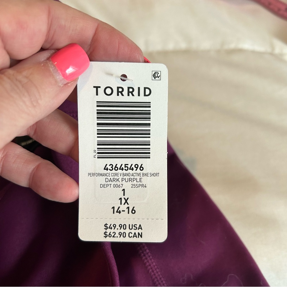 Torrid Purple Bike Shorts - Picture 8 of 8